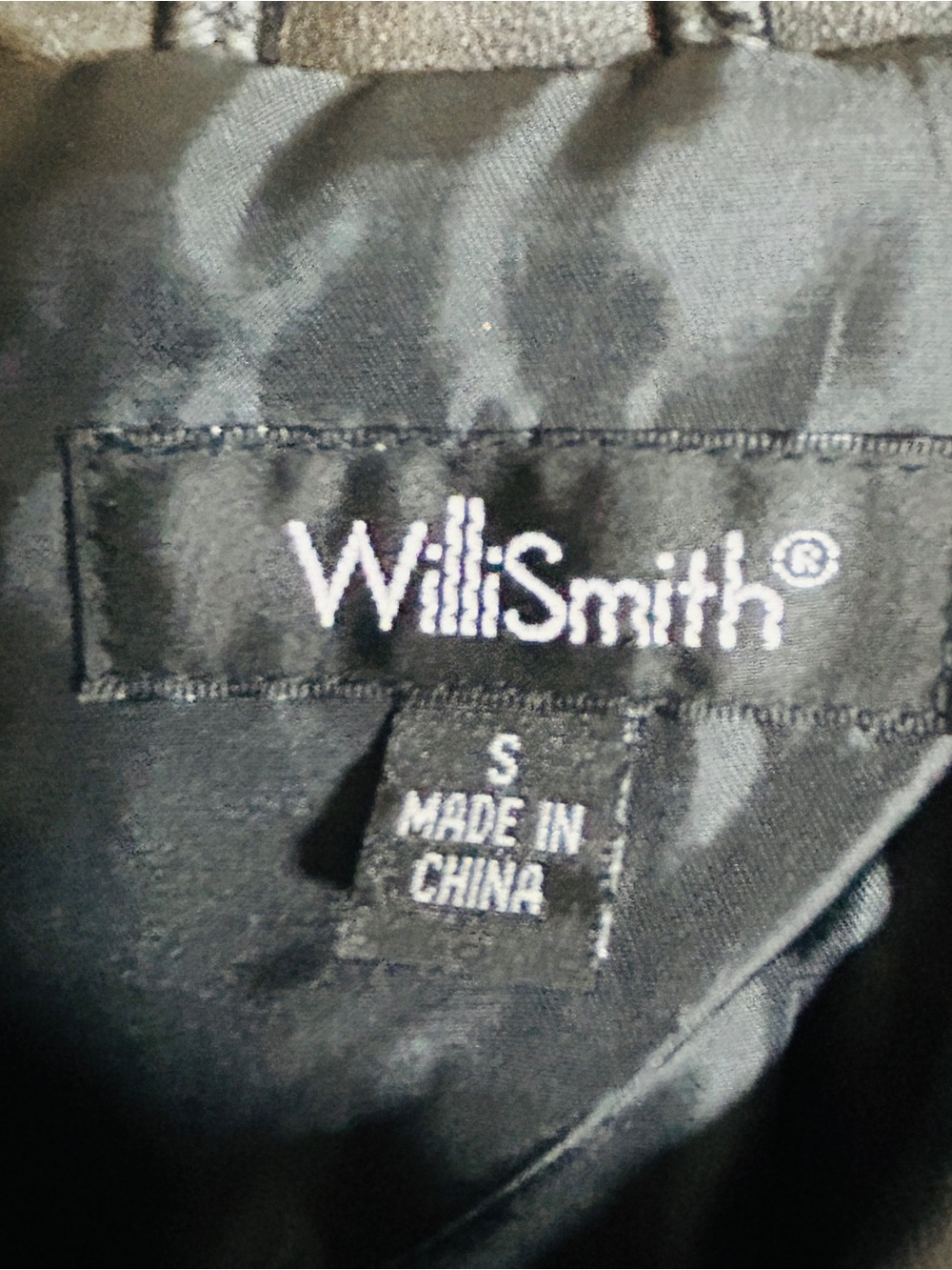 WilliSmith Black Leather Bomber Jacket with Red Trim - Picture 2 of 8